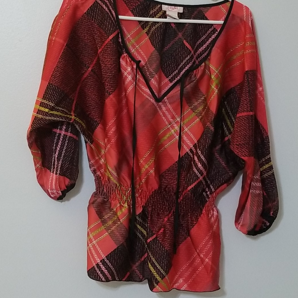 Candies top red black size large
